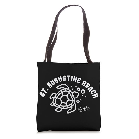 St. Augustine Beach Florida Sea Turtle Souvenir Tote Bag C :^) - Picture 1 of 4